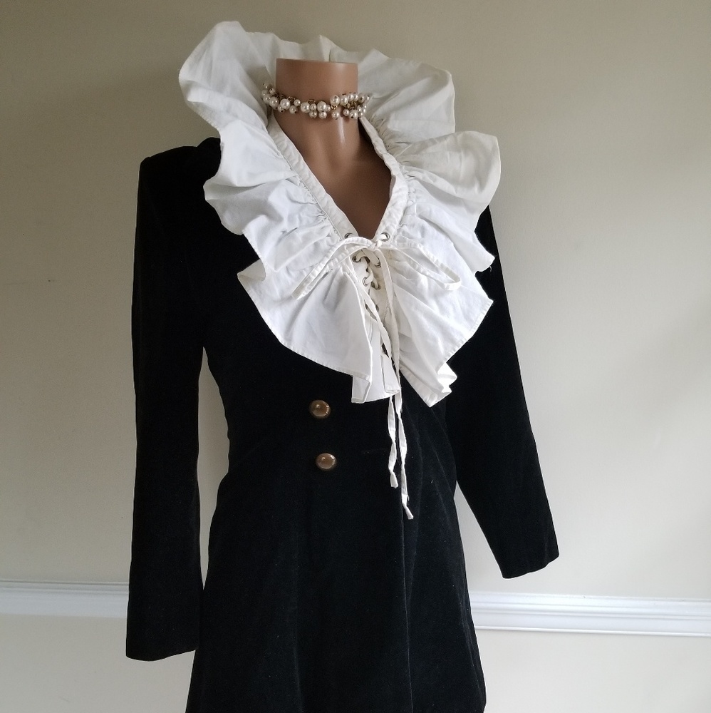 Vintage Velvet Double Breast Coat